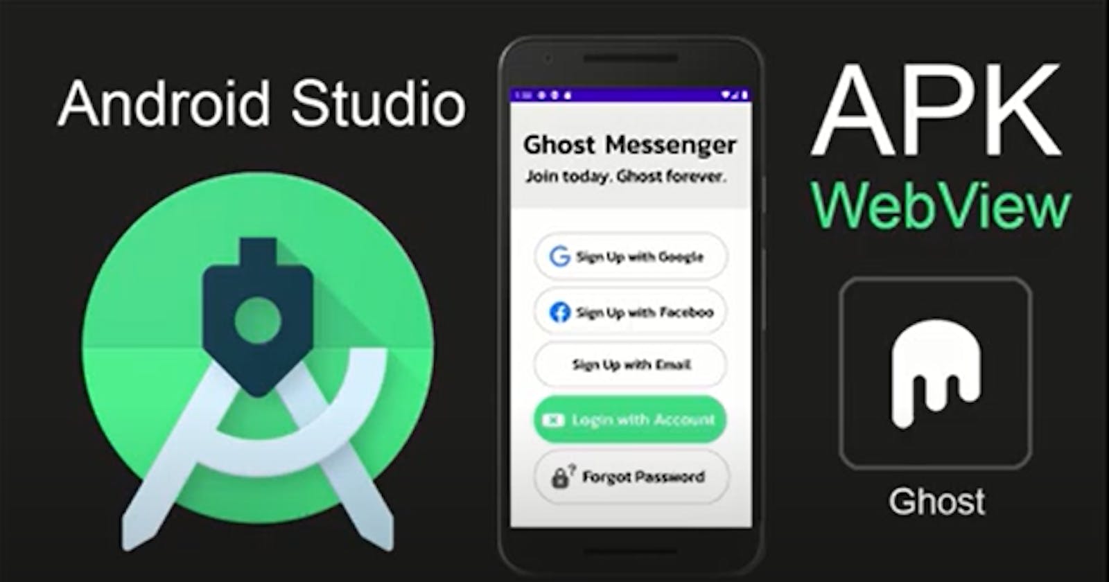 How to create WebView App / build APK file / run in emulator  Using the Android Studio WebView.