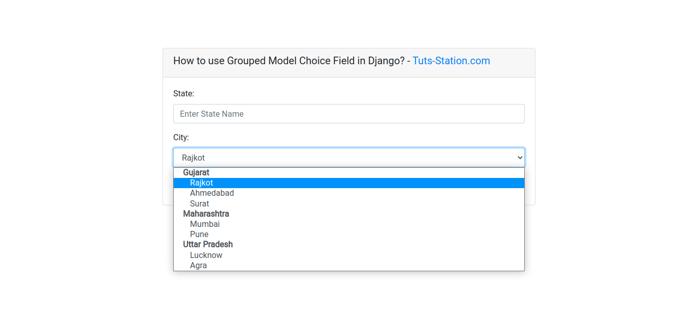 How To Use Grouped Model Choice Field In Django?