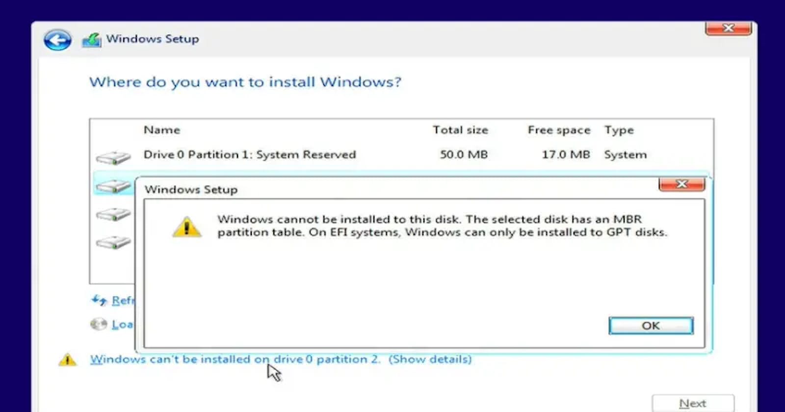 “Windows Cannot Be Installed to This Disk” Error on MBR or GPT Partitions FIXED