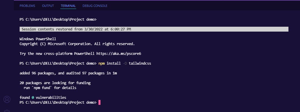 screenshot of tailwind-config file download.png