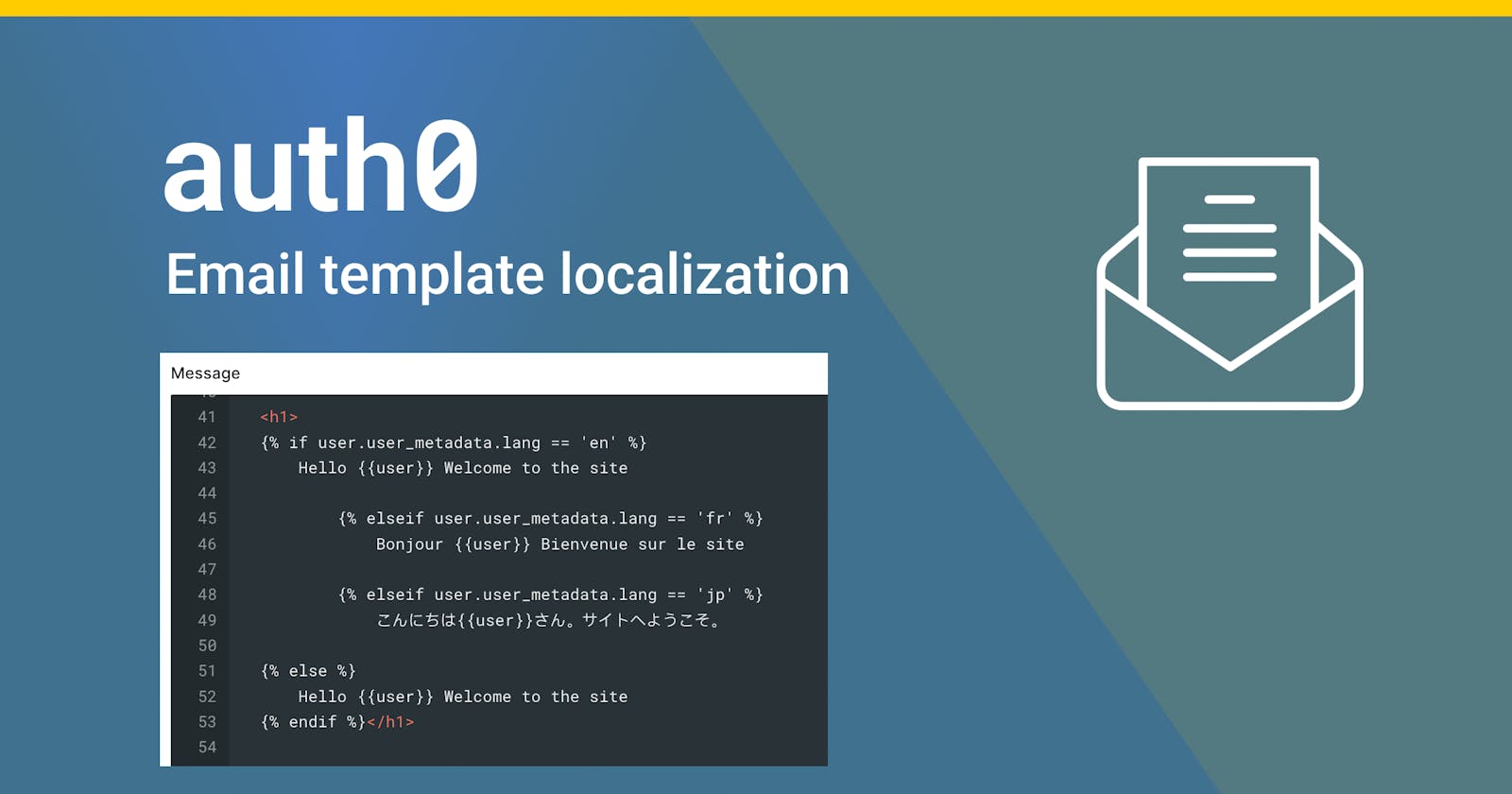 Use JSON to localize(translate) Auth0 email templates based on user language