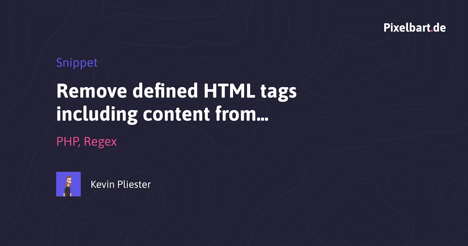 Remove defined HTML tags including content from a string with PHP