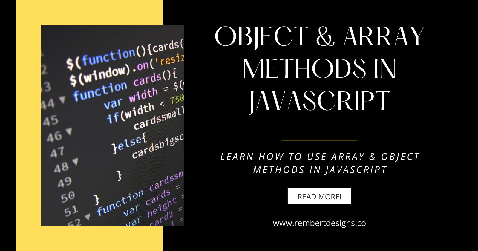 Object & Array Methods in JavaScript