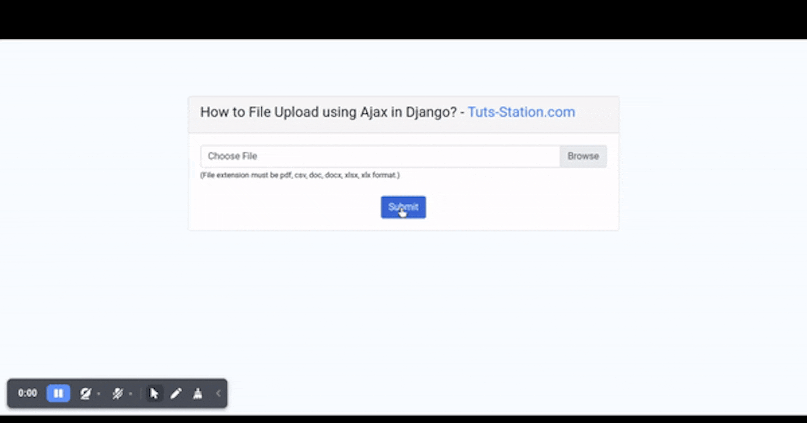 How to File Upload Using Ajax in Django?