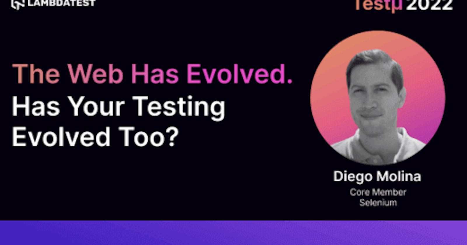 The Web Has Evolved. Has Your Testing Evolved Too?: Diego Molina [Testμ 2022]