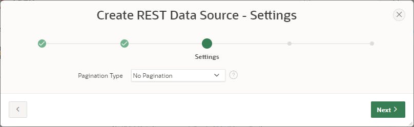 Screenshot for part 3 wizard to create REST Data Source
