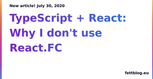 React Fc is discouraged