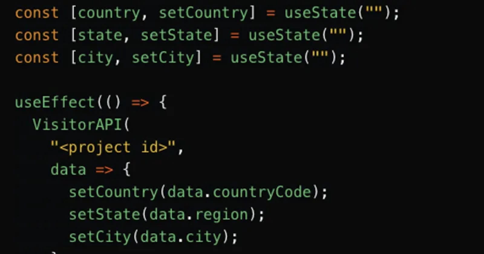 How to pre-fill user country and state fields in Reactjs forms