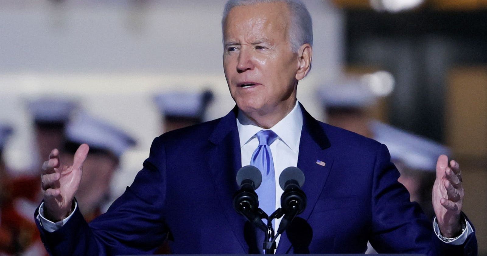 Biden said the survey finds broad opposition to the U.S. Supreme Court's