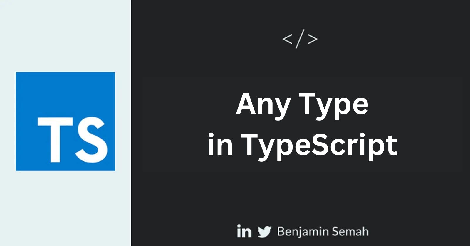 The Any Type in TypeScript