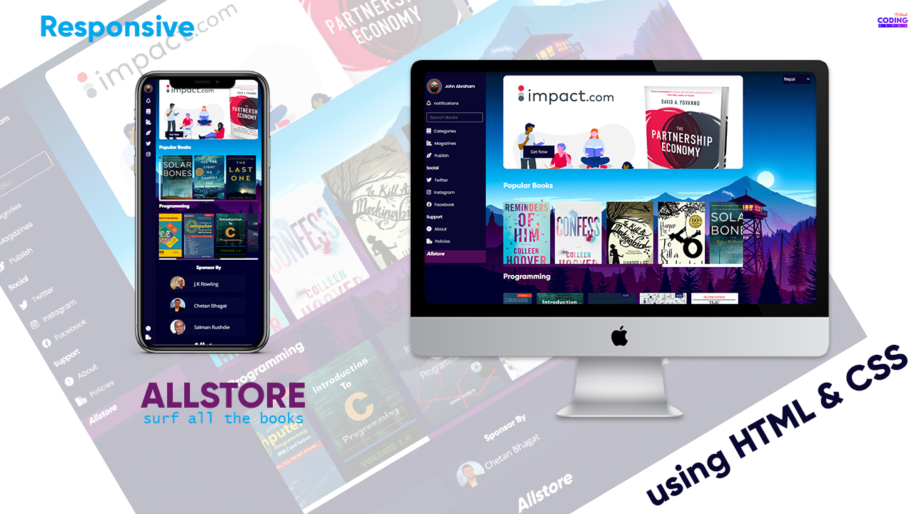 Create Responsive Book Store Web Design