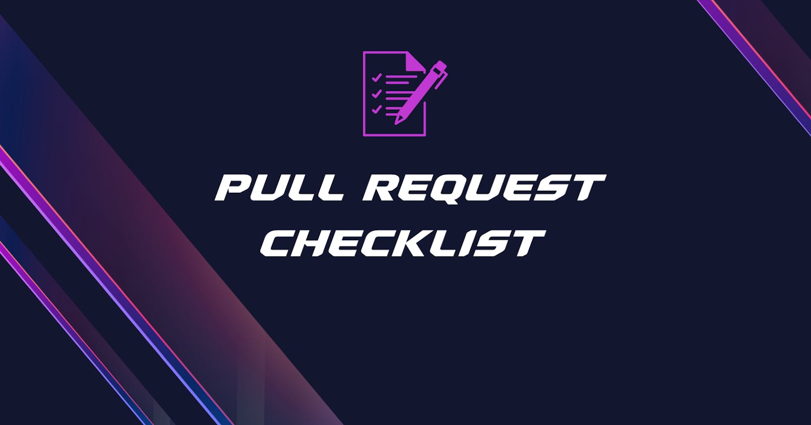 Pull Request Checklist