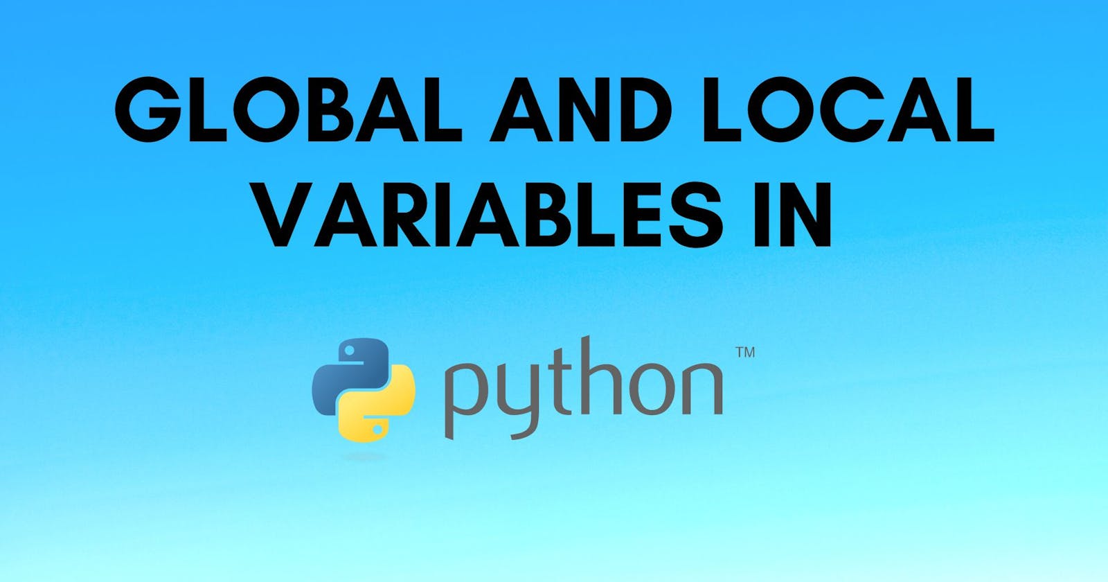 Global and Local variables in Python