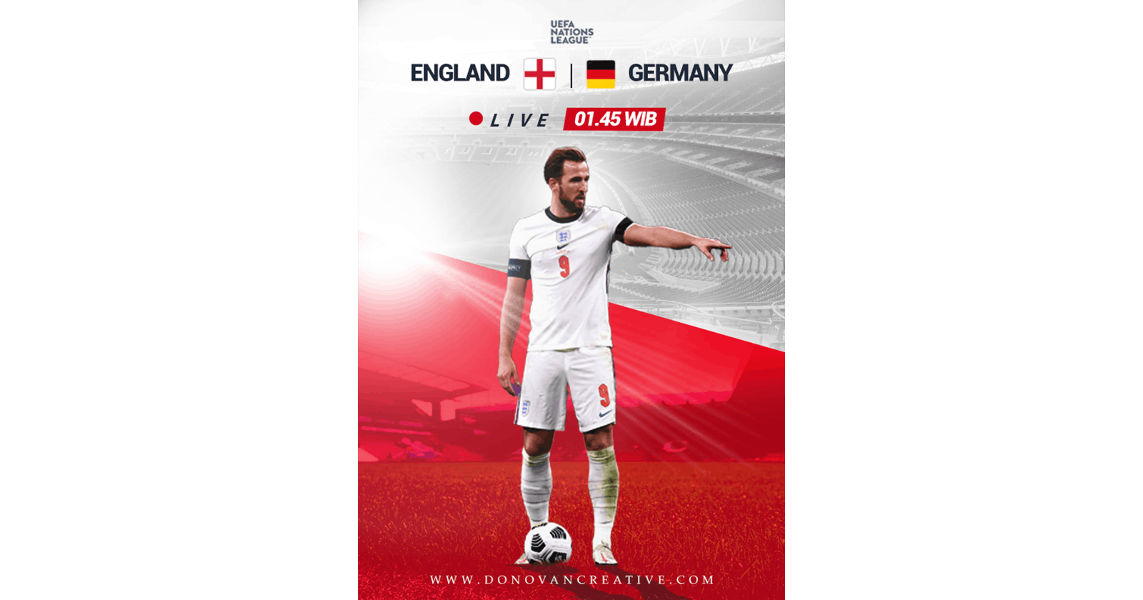 Desain Poster Sport | Football England - Harry Kane