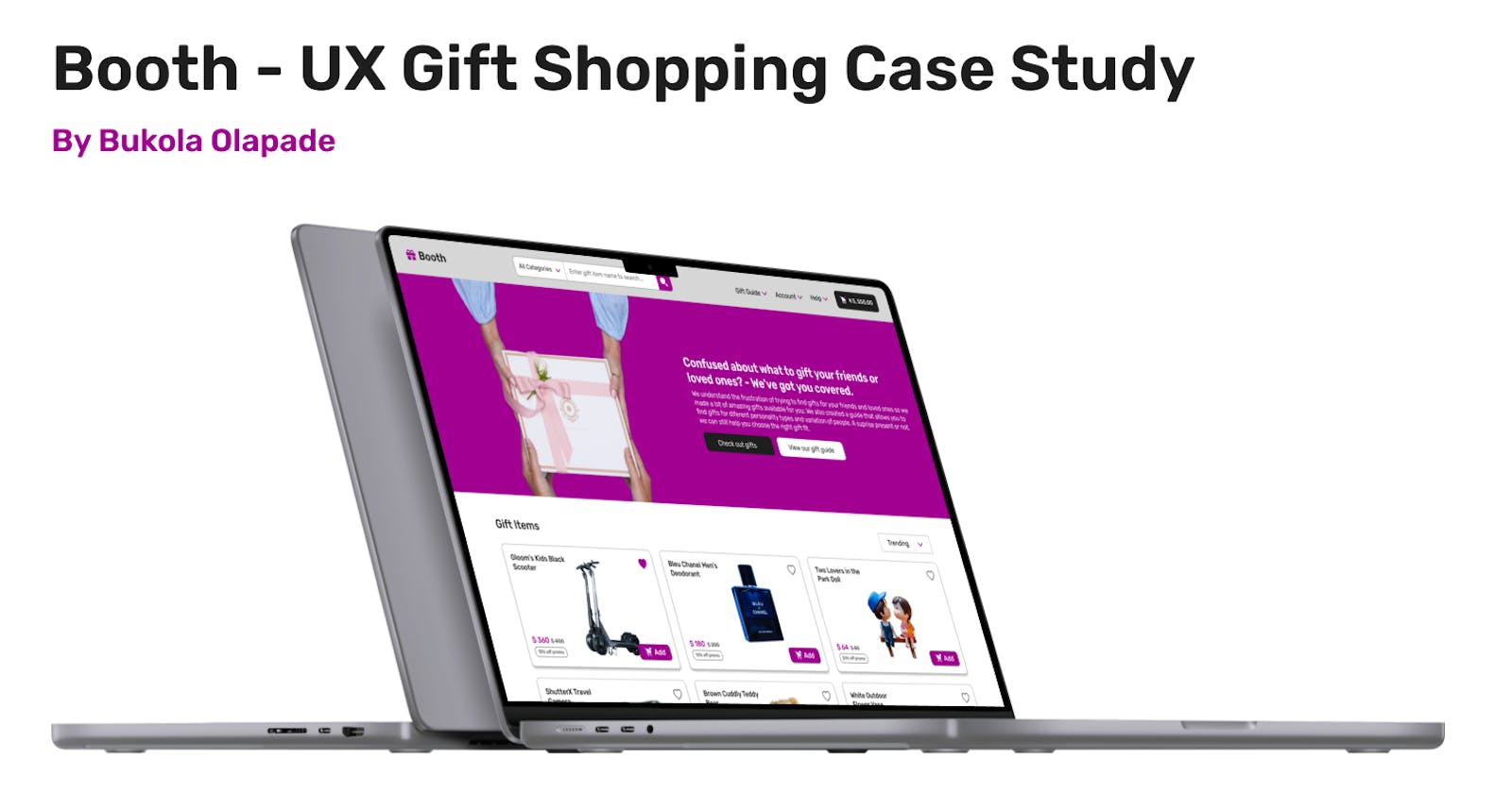 Booth - UX Gift Shopping Case Study