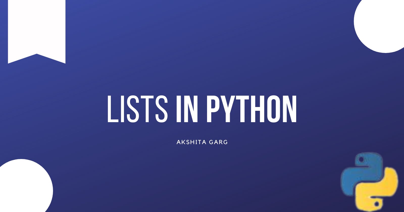 Python Lists [ ]