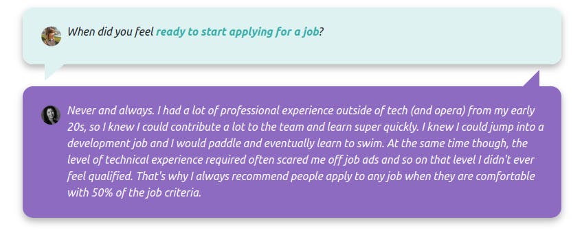 Anna about applying for jobs