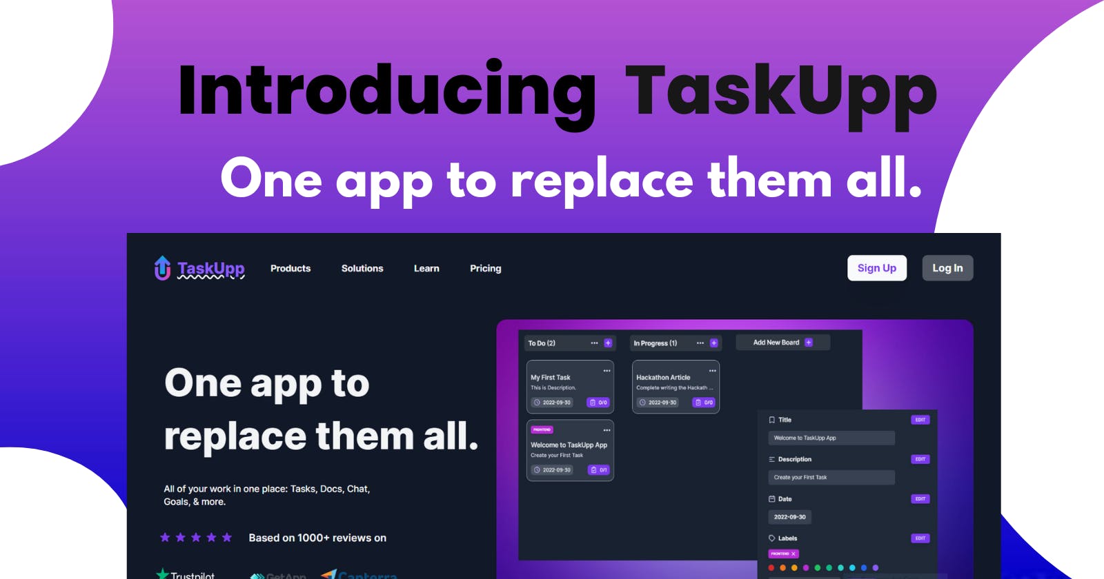 Introducing TaskUpp App - Task Management made easy.