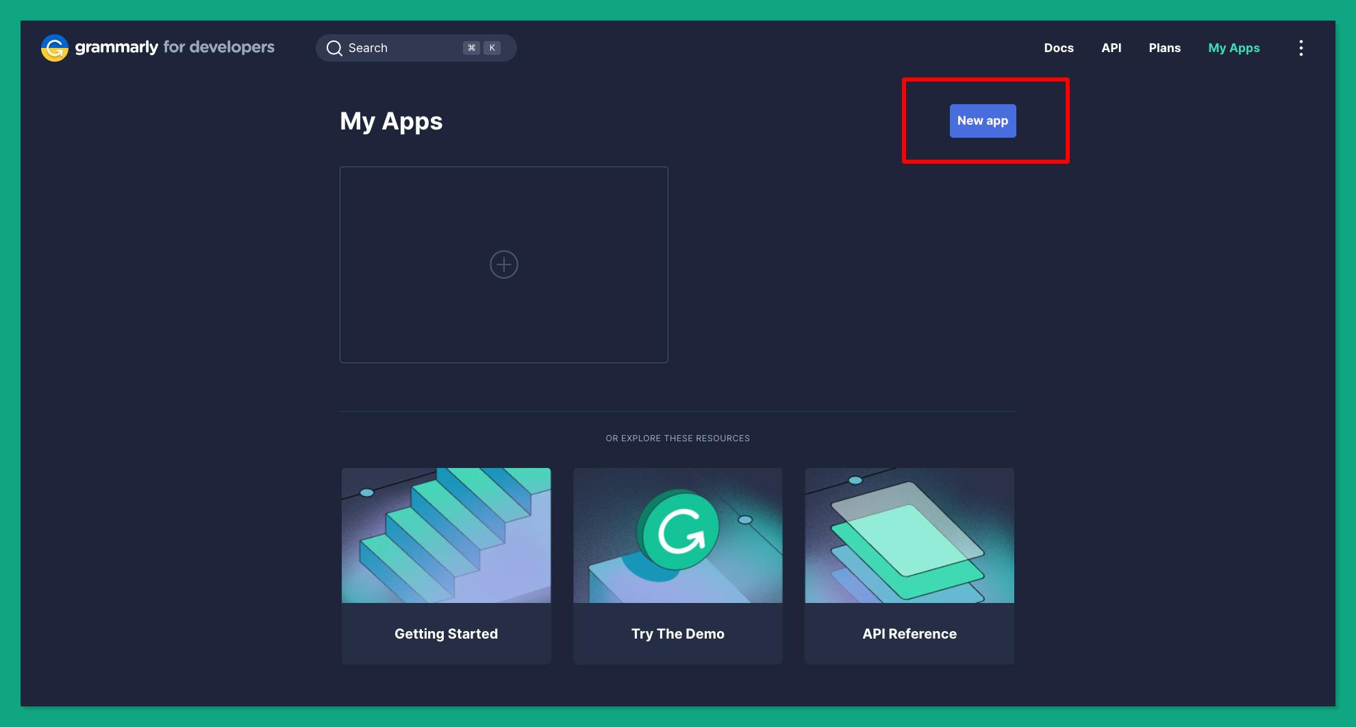steps to creating a Grammarly SDK app
