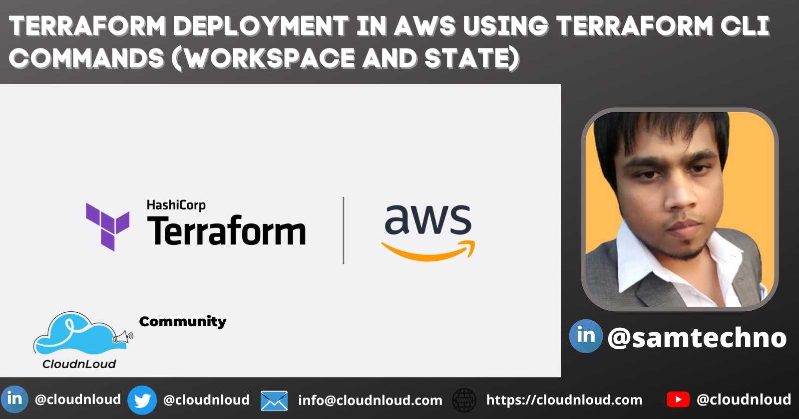 Terraform Deployment in AWS using Terraform CLI Commands (workspace and state)