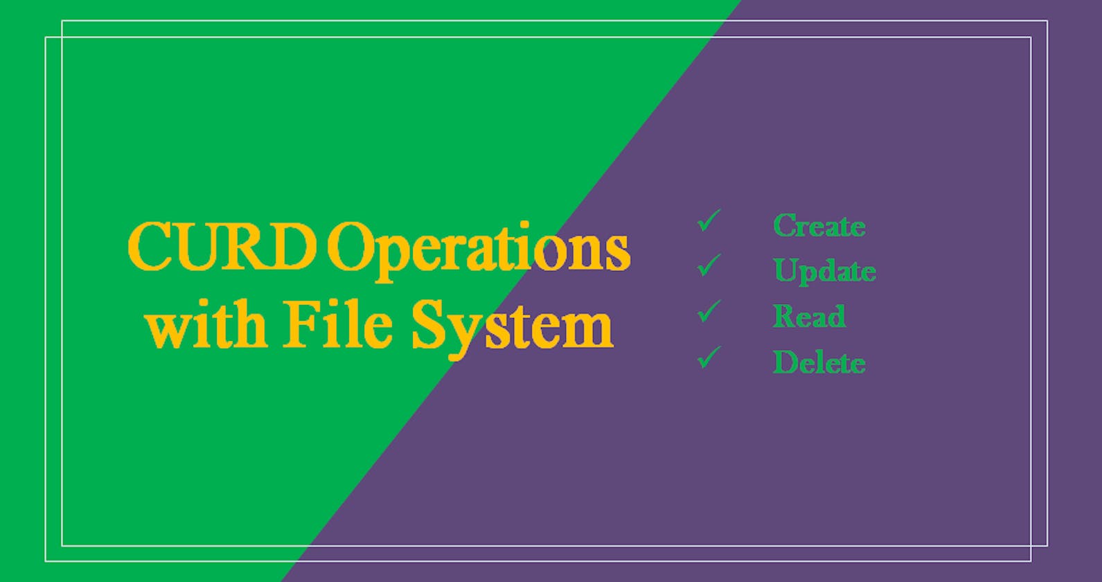 Node.js CURD Operations with File System