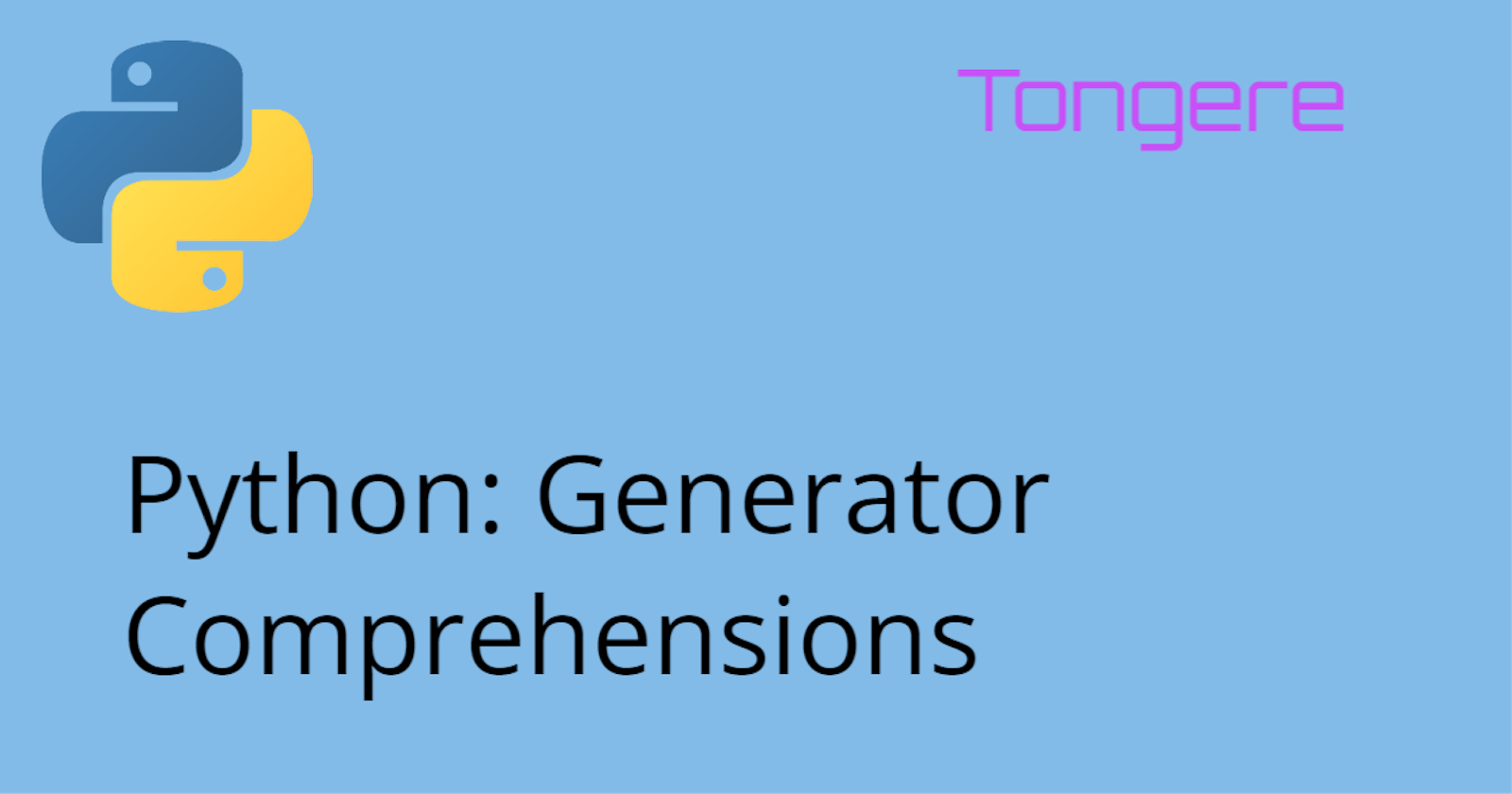 Python: Generator Comprehension