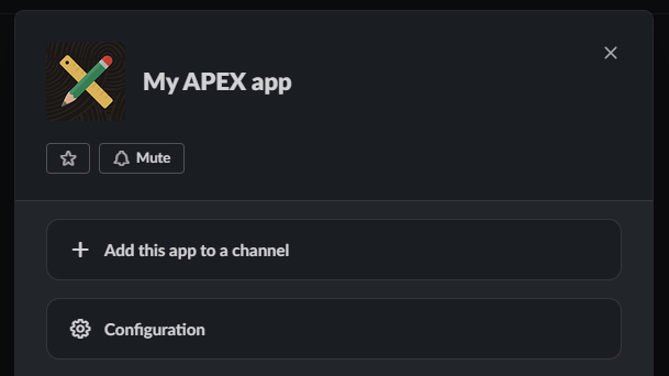 Screenshot of a Slack app details