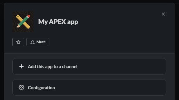 Screenshot of a Slack app details