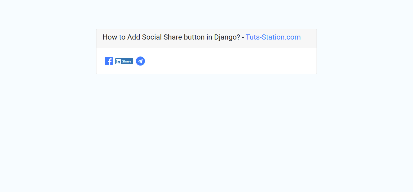 How to Integrate Social Share Button in Django?