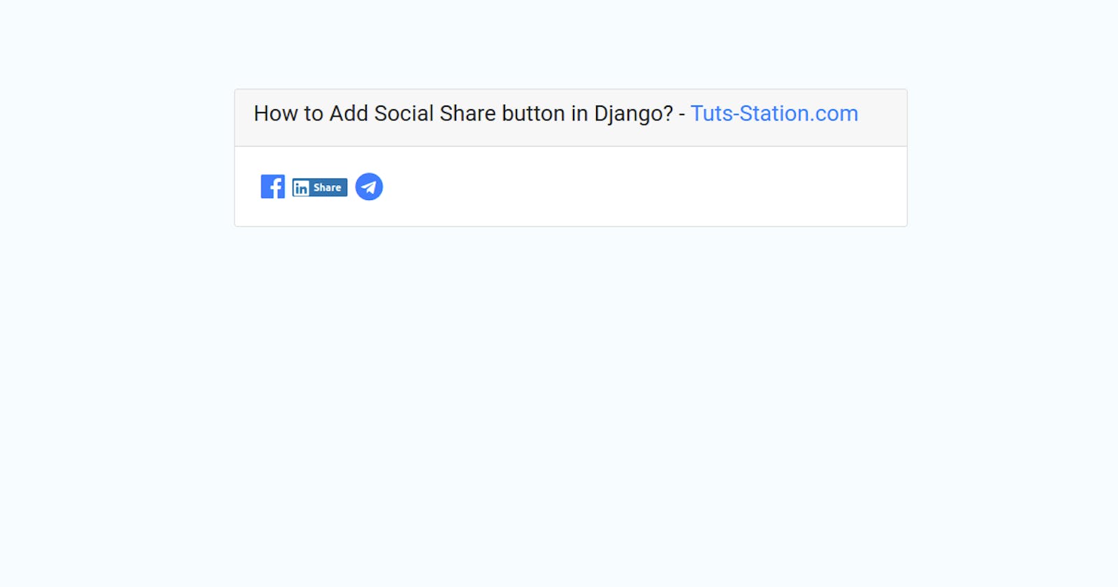 How to Integrate Social Share Button in Django?