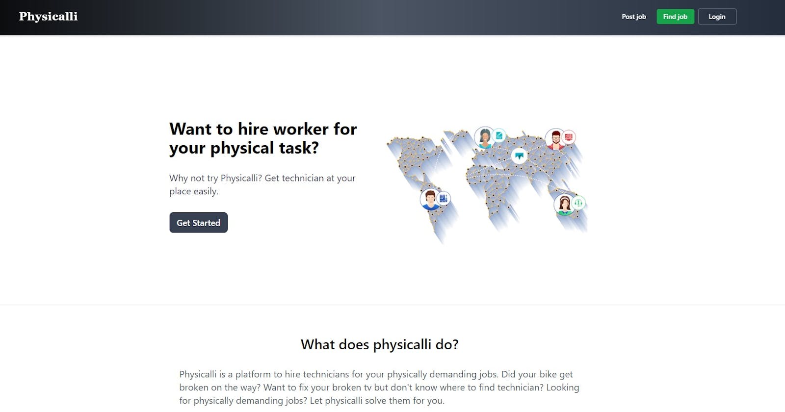 Physicalli - A physical job posting platform
