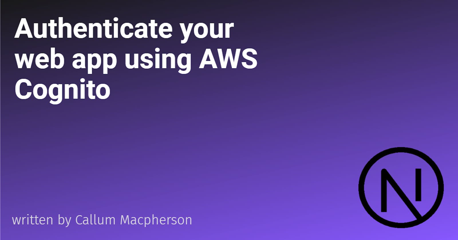 Authenticate your web app using AWS Cognito