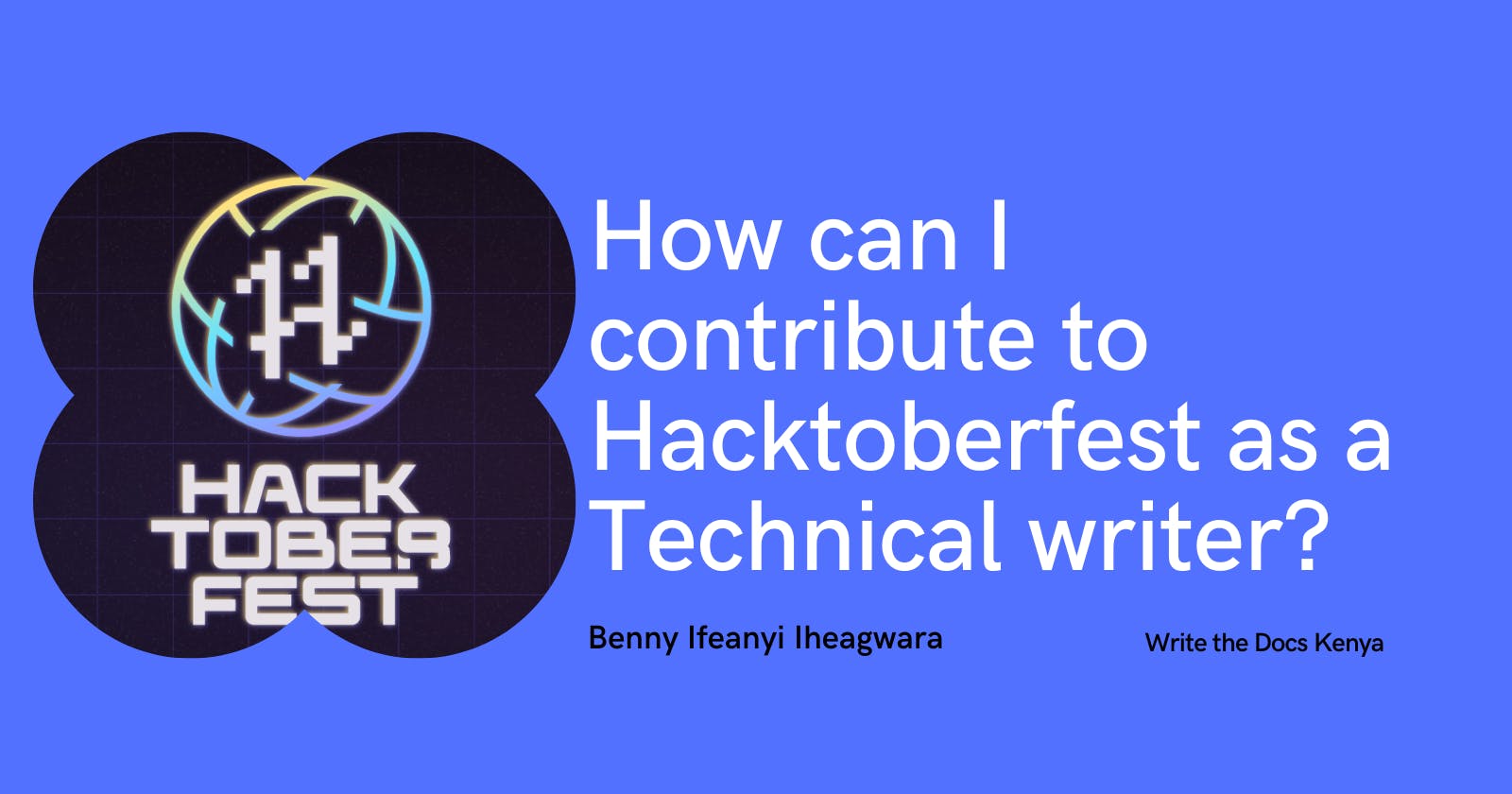 How can I contribute to Hacktoberfest as a Technical writer?