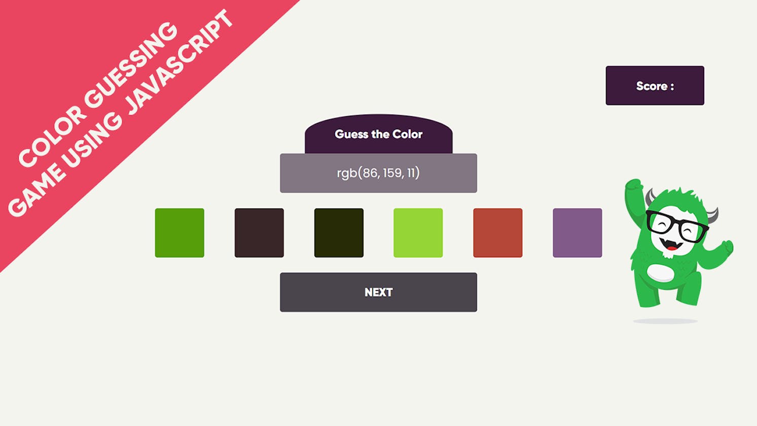 Create Color Guessing Game Using HTML, CSS & JAVASCRIPT