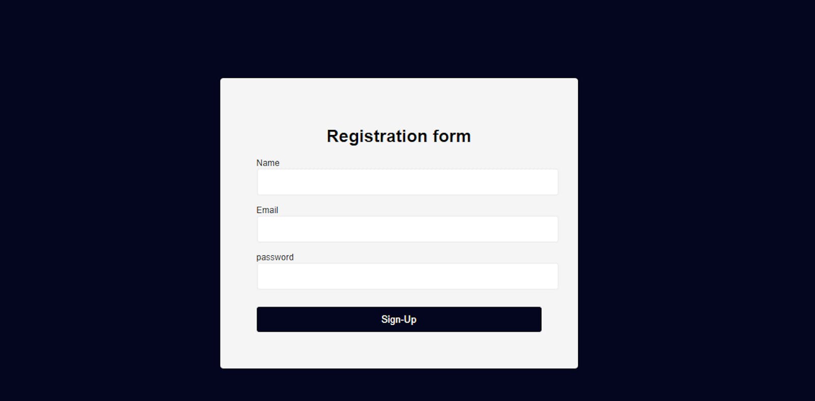 Build A JavaScript Registration Form