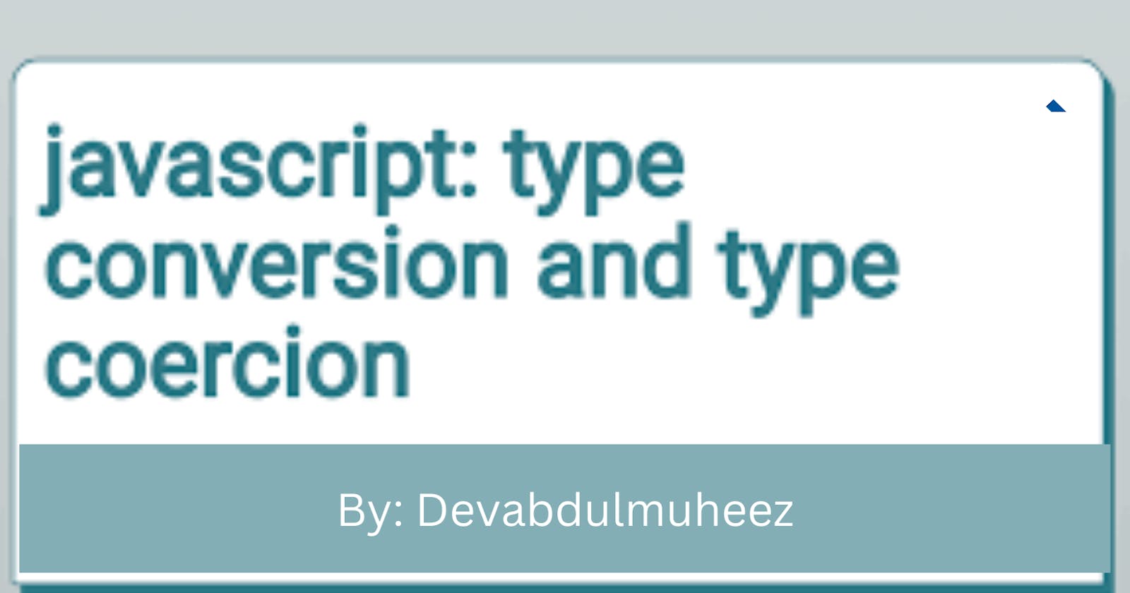 JavaScript types conversion and types coercion. 
part 2
