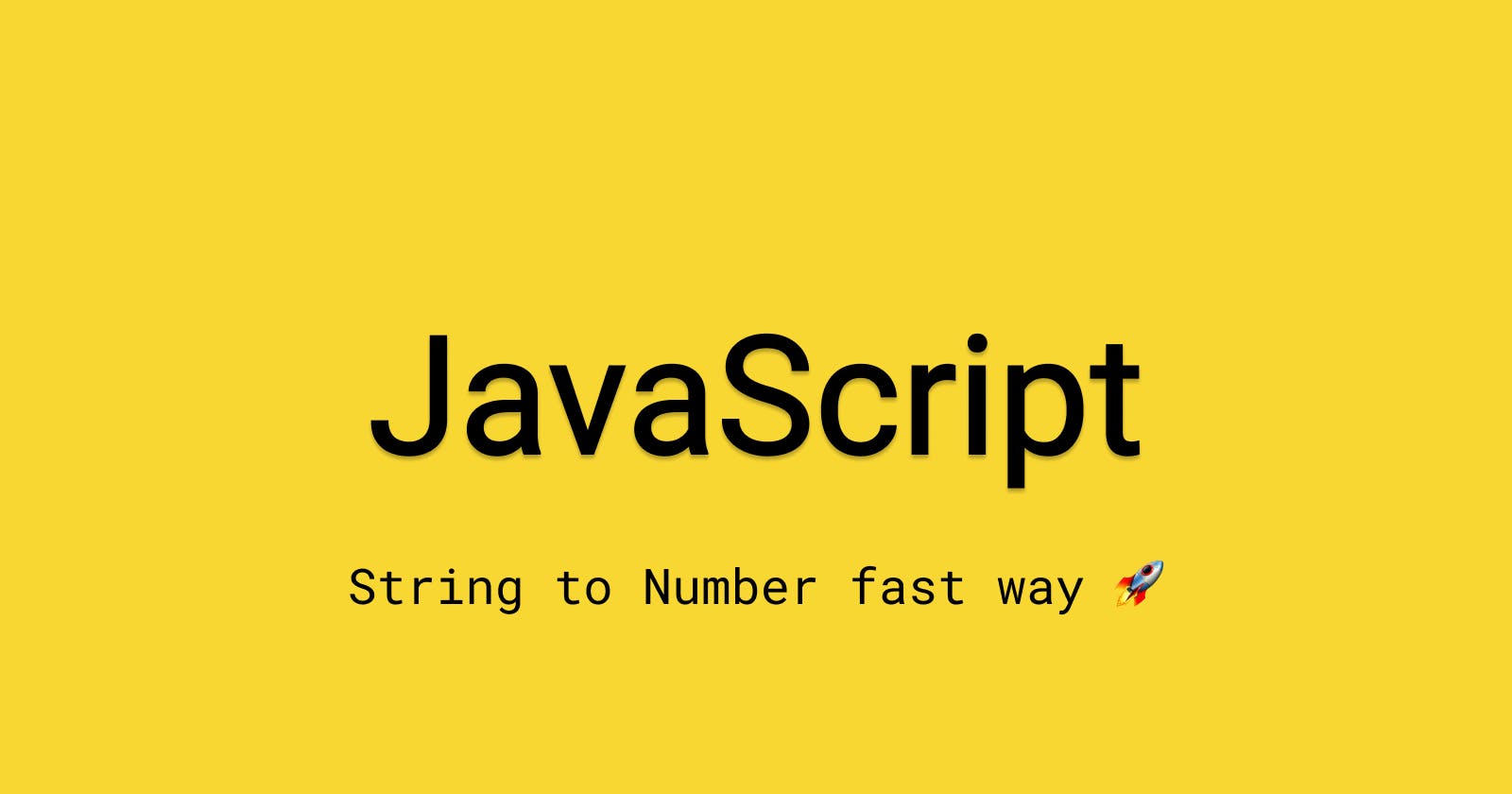 JavaScript - String to Number fast way