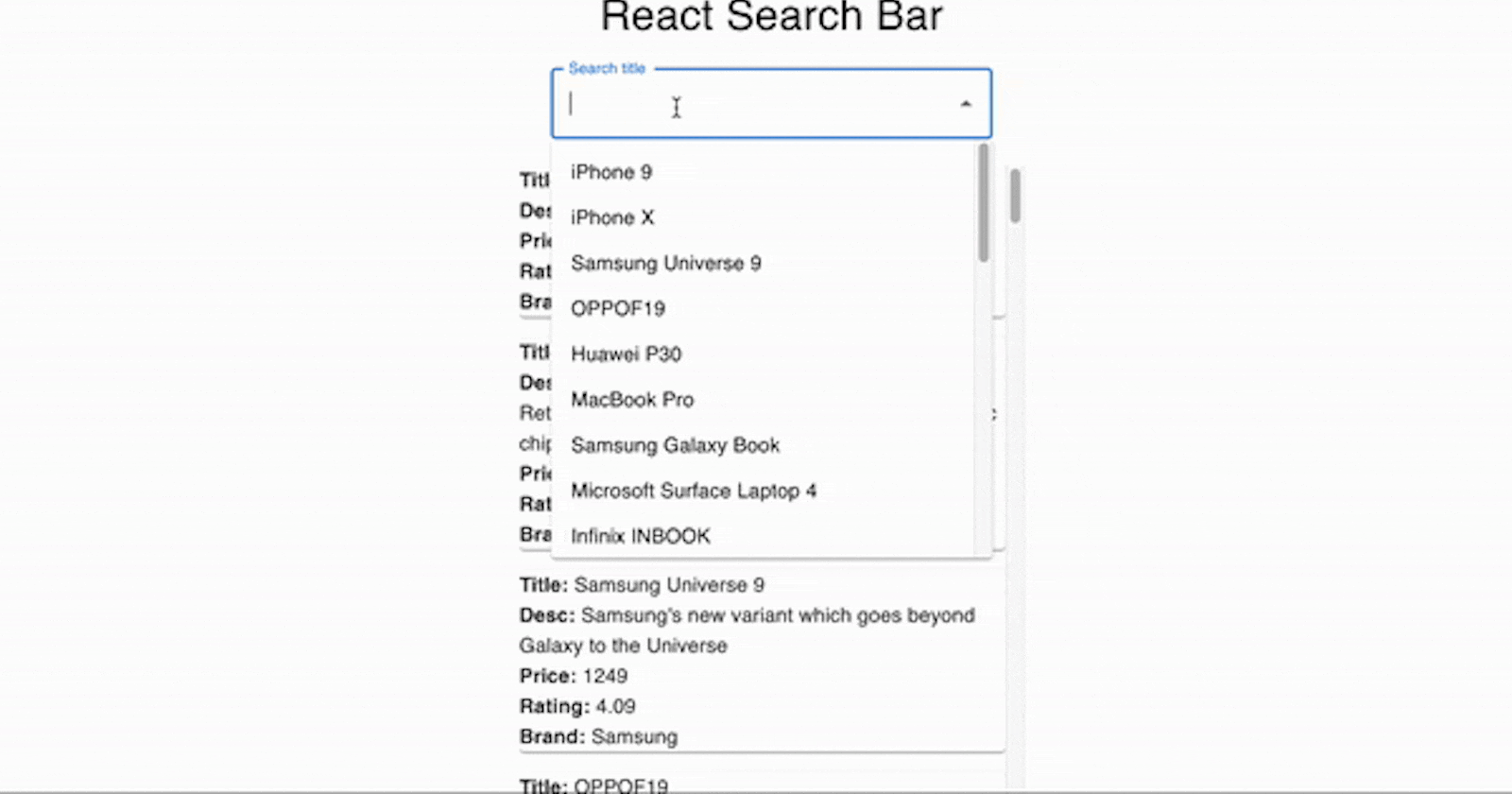 How to Create a React Search Bar using MUI? [with ready-made GitHub Repo]