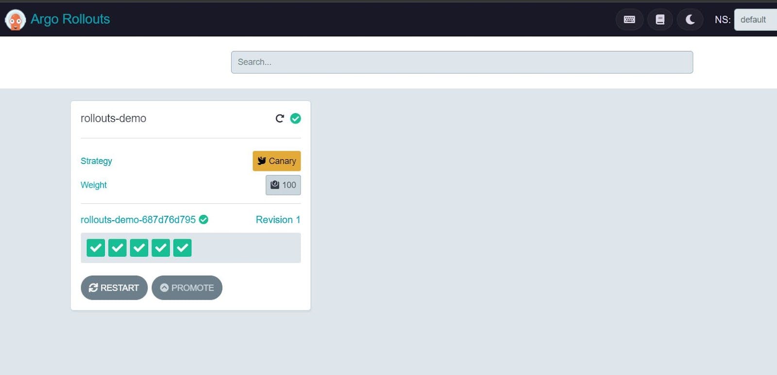 Figure 3 Canary Deployment on Argo Rollouts Dashboard.jfif