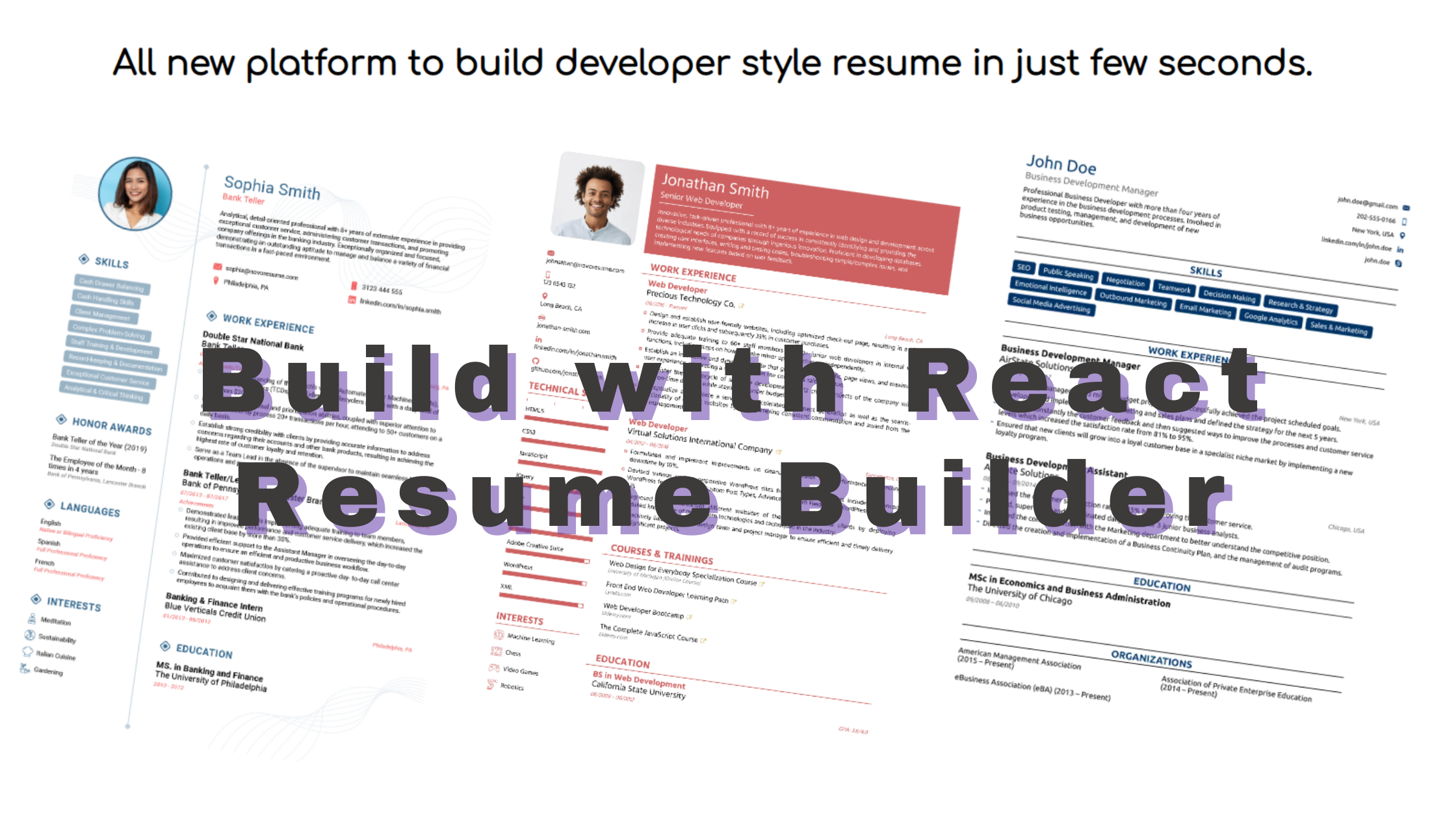 React Resume Builder with React and Nhost