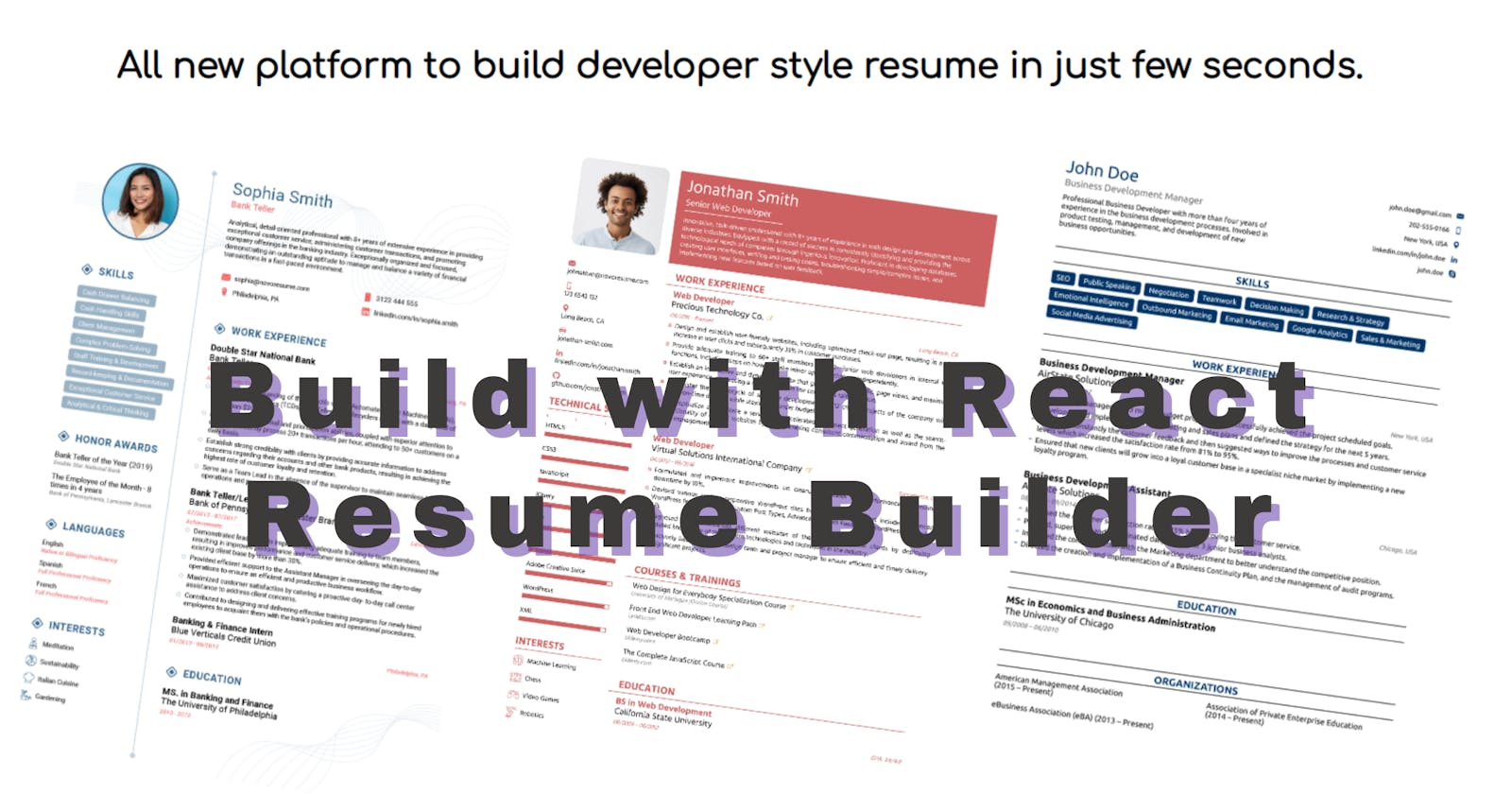 React Resume Builder with React and Nhost