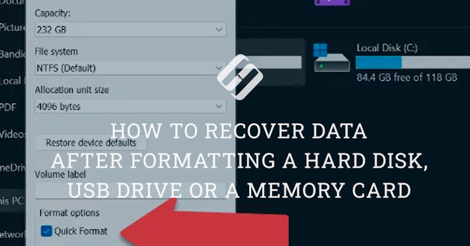 How to Recover Data After Formatting a Hard Disk, USB Drive or a Memory Card