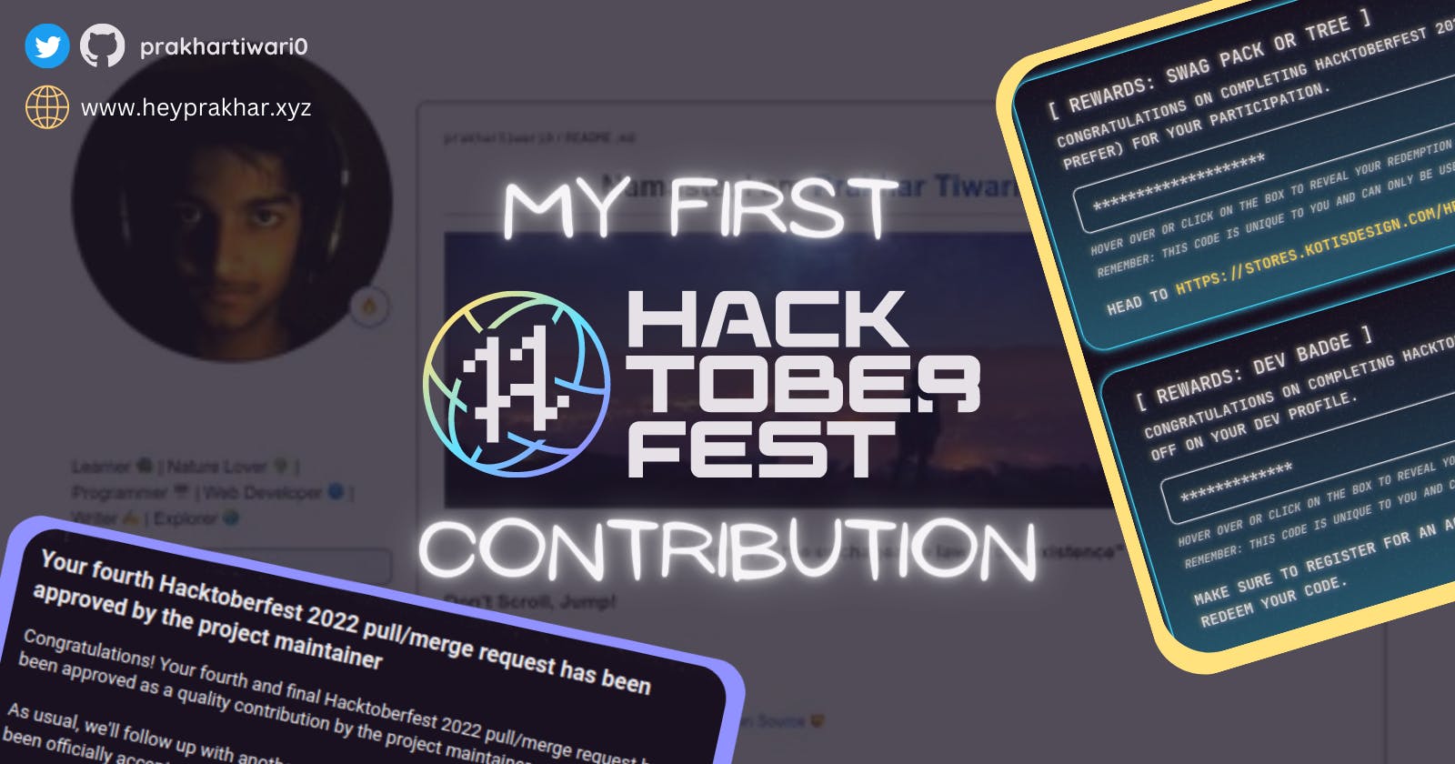 Sharing my little journey of HacktoberFest with you!