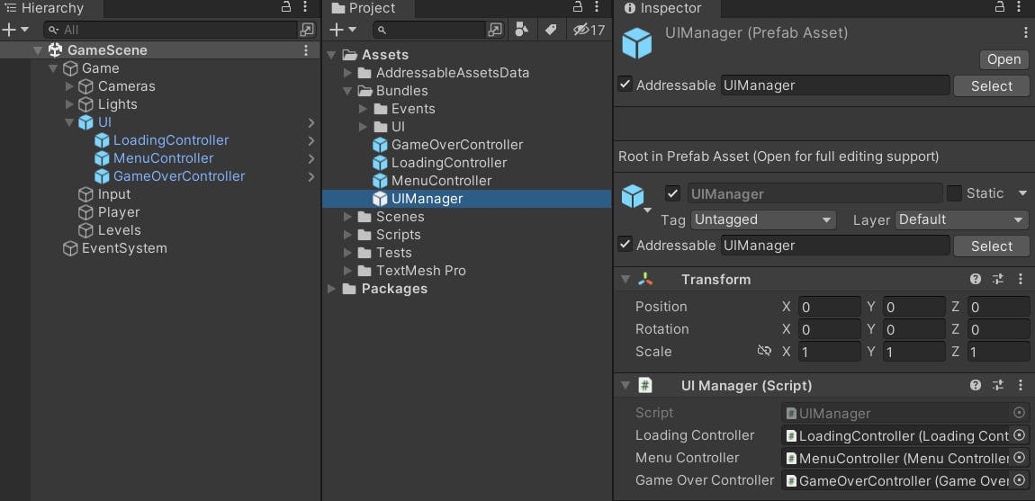 Hiding the Screen Canvas in the Unity Editor