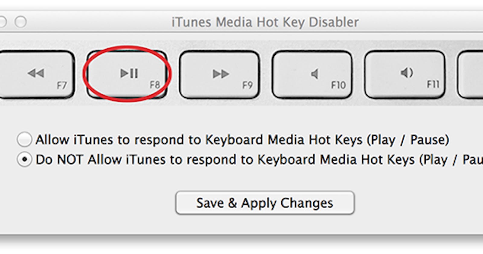 iTunes Media HotKey Disabler