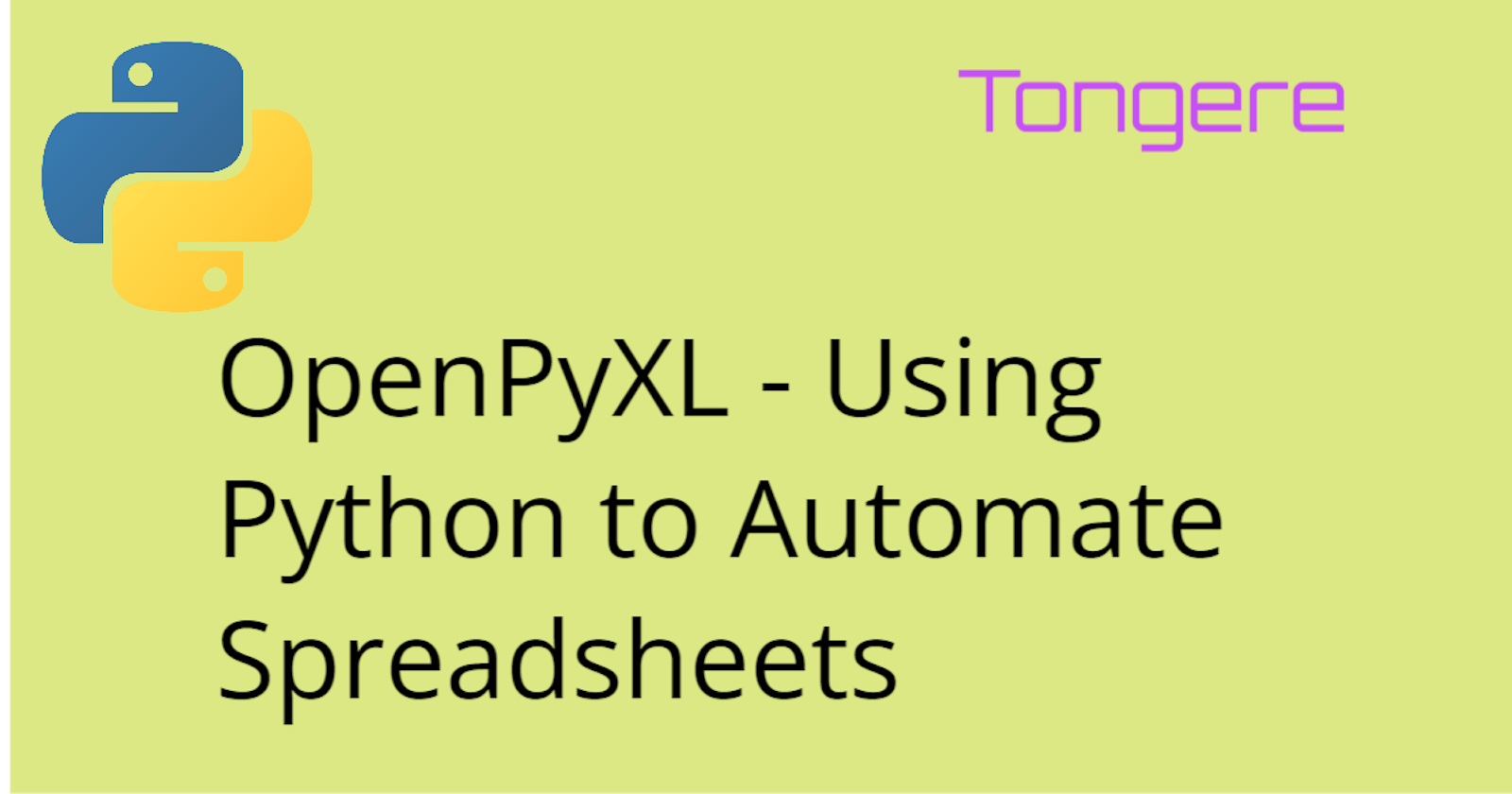 OpenPyXL - Using Python to Automate Spreadsheets