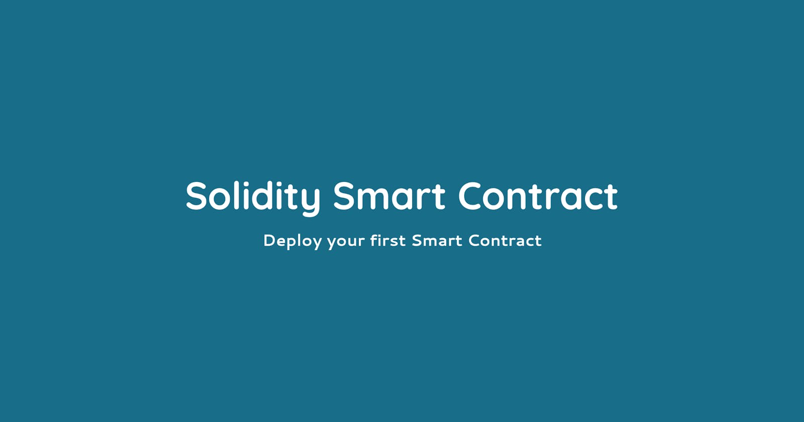 Deploy your first smart contract in Ethereum network