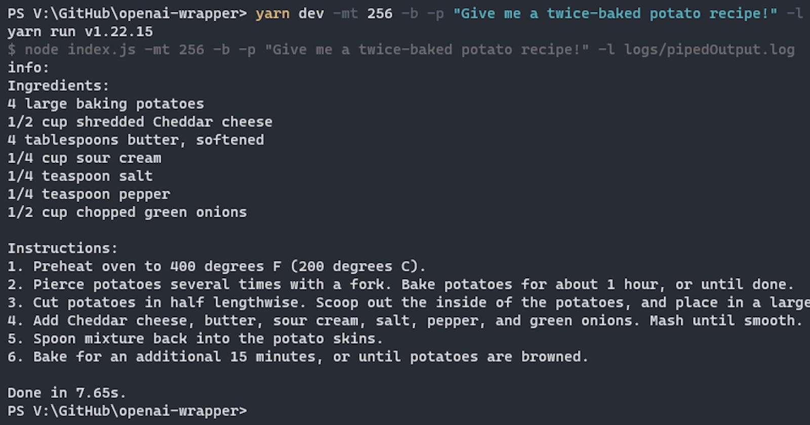 Writing a Simple Command-Line Wrapper for OpenAI's API