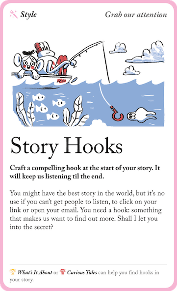 Story Hooks card front