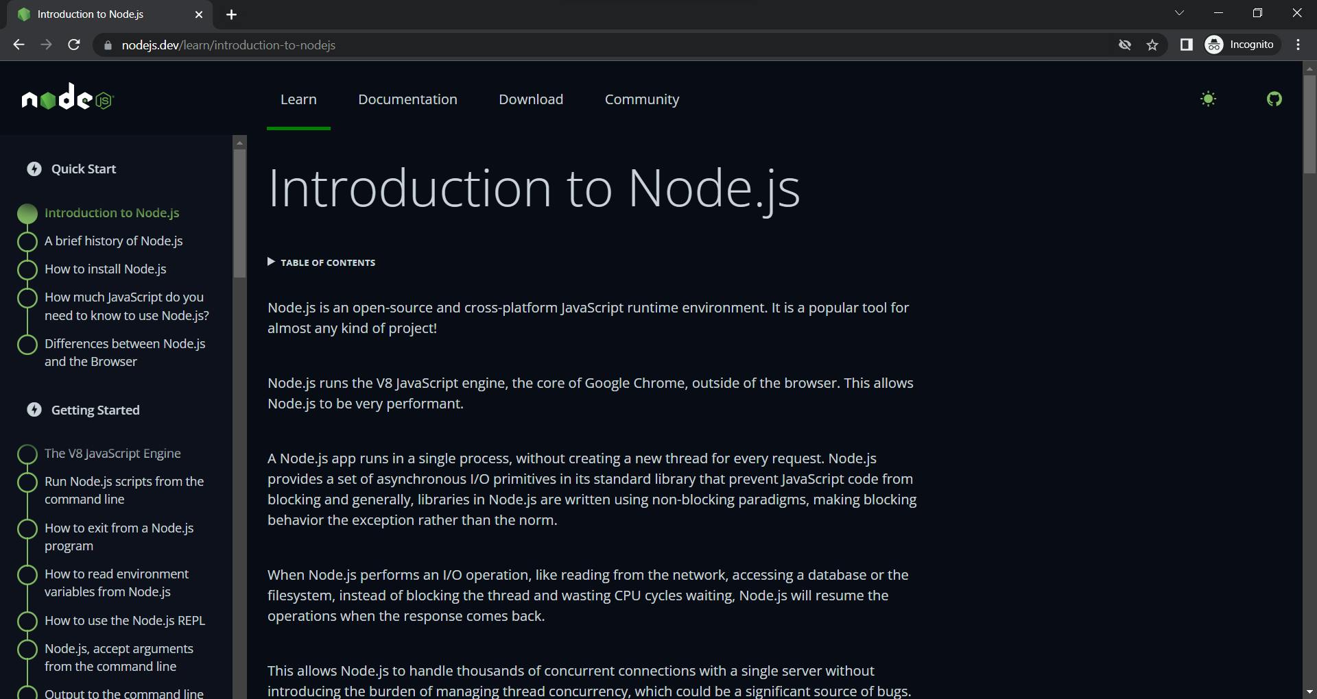 Introduction to
Node.js